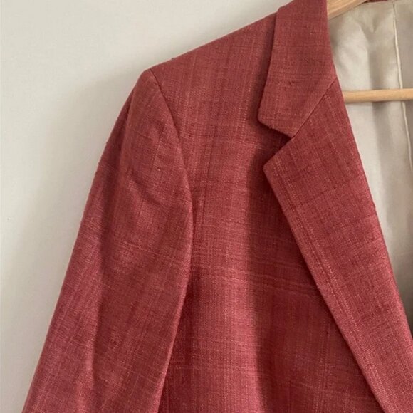 Vintage Raw Silk Blazer Rosewood - Picture 10 of 14